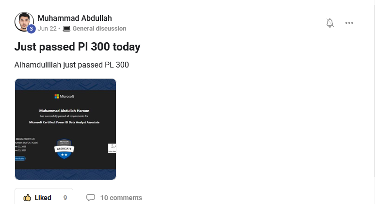 Student community post
